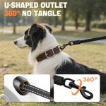 Retractable Dog Leash with LED Light and Bags