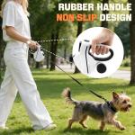 Retractable Dog Leash with LED Light and Bags