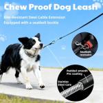 26ft Heavy Duty Retractable Dog Leash with Bag Holder