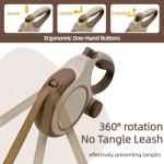 26ft Heavy Duty Retractable Dog Leash with Bag Holder