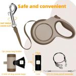 26ft Heavy Duty Retractable Dog Leash with Bag Holder