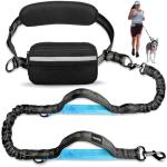 Hands-Free Dog Leash with Zipper Pouch & Handles