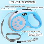 VELIGOOD 16FT Retractable Dog Leash for Small Dogs
