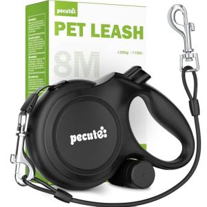 Heavy Duty 26ft Retractable Dog Leash with Holder