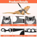 Bearded Dragon Leash and Harness Set - 3 Pack