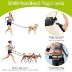 Hands-Free Dog Leash for 2 Dogs, Adjustable Belt