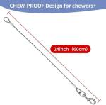 2-Pack Chew-Proof Dog Leash Extender, 24 Inch