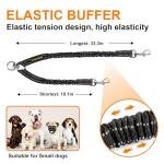 MingXpet 2-Dog Leash with 360° Swivel Bungee