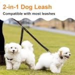 MingXpet 2-Dog Leash with 360° Swivel Bungee