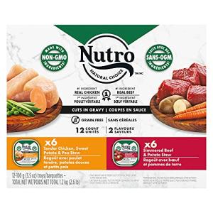 NUTRO Adult Wet Dog Food Variety Pack, 12 Trays