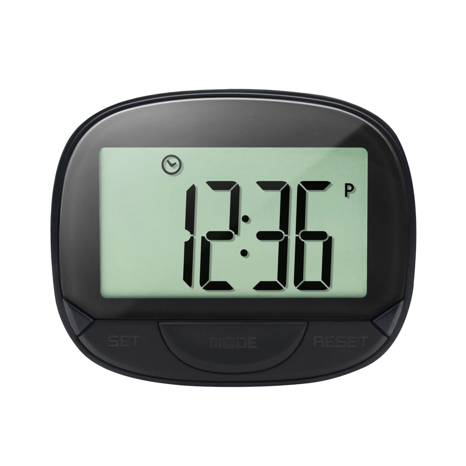 Clip-On 3D Pedometer with Step Counter and Clock