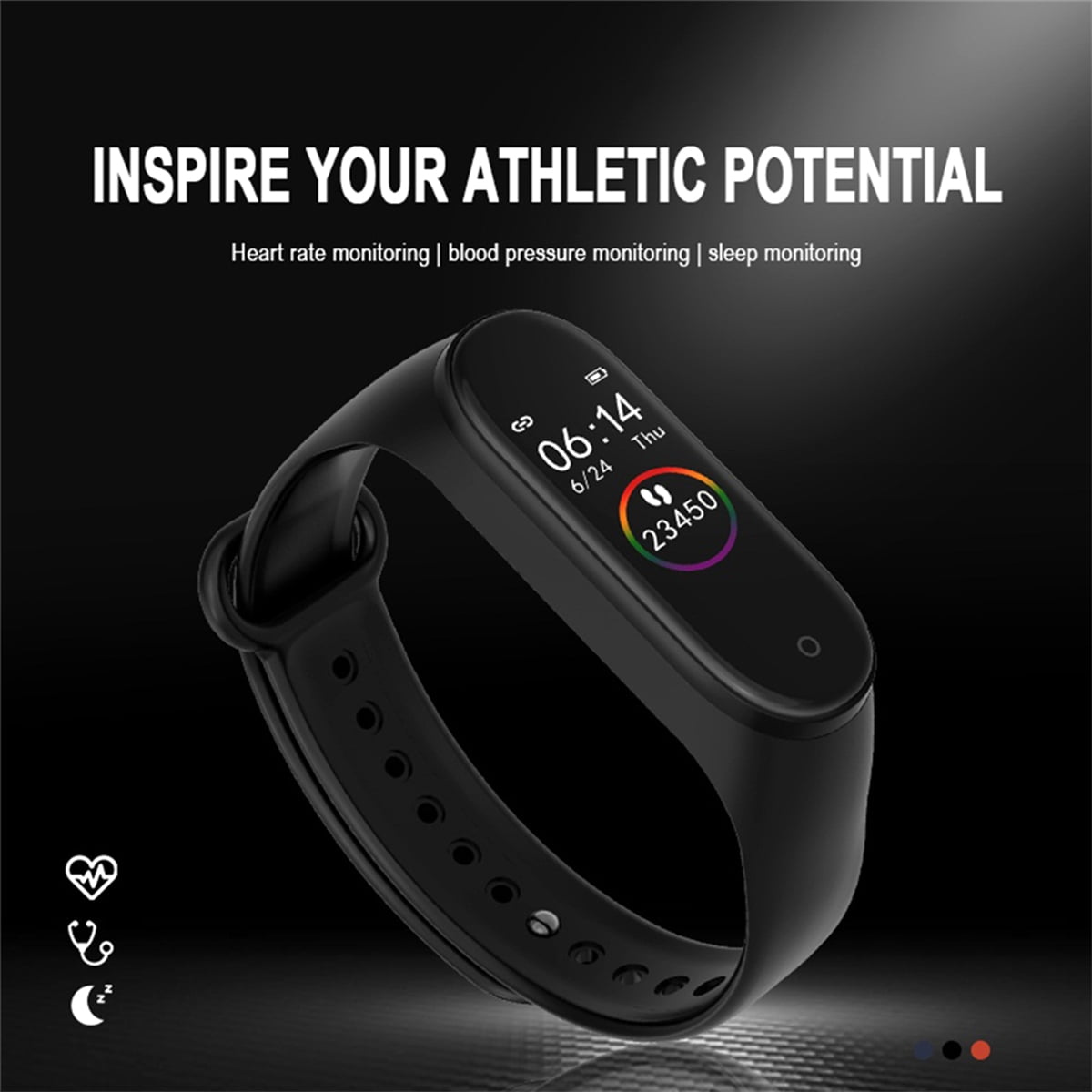 Waterproof Fitness Tracker with Heart Rate Monitor