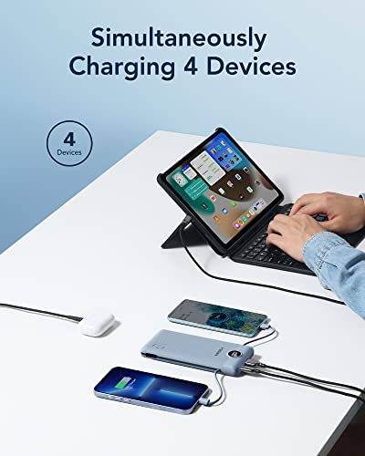 VEGER 10000mAh Portable Charger with Built-in Cables