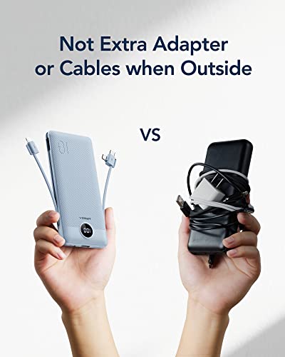 VEGER 10000mAh Portable Charger with Built-in Cables