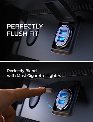 AINOPE Mini Metal USB Car Charger, 4.8A Fast Charge