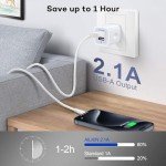 Dual USB Wall Charger Pack for iPhone and Samsung