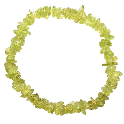 Radiant Zenergy Peridot Chip Bracelet + Selenite Heart