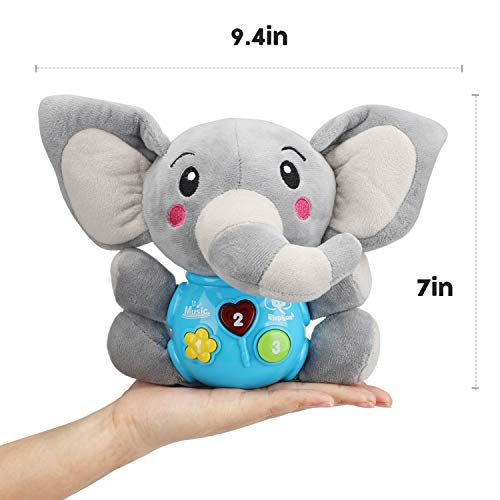 Plush Elephant Musical Baby Toy Set