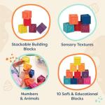 Educational One Two Squeeze Building Blocks for Babies