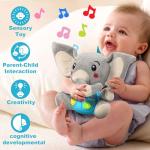 Plush Elephant Musical Baby Toy Set