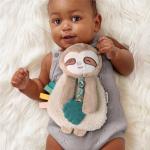 Itzy Ritzy Sloth Lovey with Teether & Ribbons