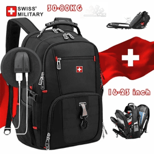 SWISS 17" Waterproof Laptop Backpack with USB Port