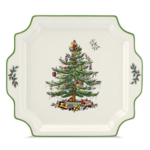 Spode Christmas Tree Square Platter for Entertaining