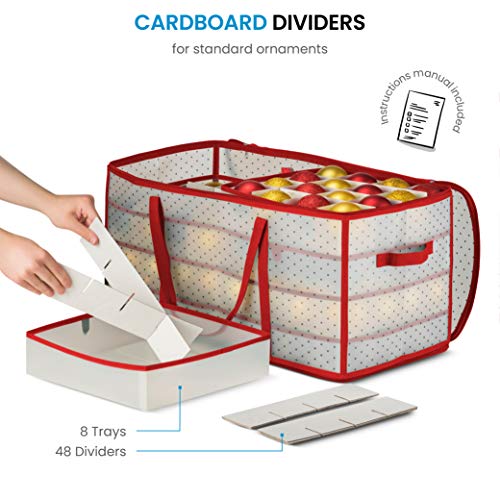 Large Christmas Decoration Storage Box with Zipper