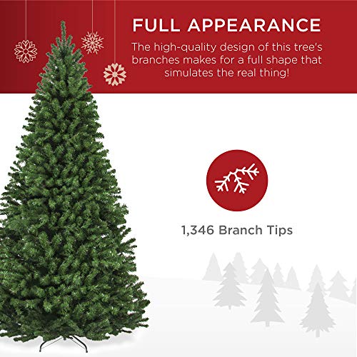 7.5ft Premium Spruce Christmas Tree, Easy Assembly