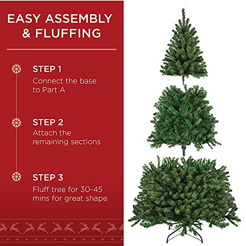 7.5ft Premium Spruce Christmas Tree, Easy Assembly