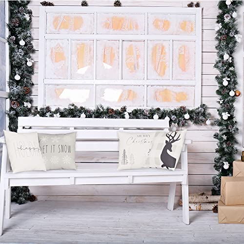 Christmas Farmhouse Pillow Covers - Set of 4