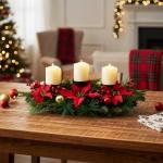 28" Triple Candle Holder for Christmas Decoration