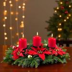 28" Triple Candle Holder for Christmas Decoration