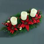 28" Triple Candle Holder for Christmas Decoration