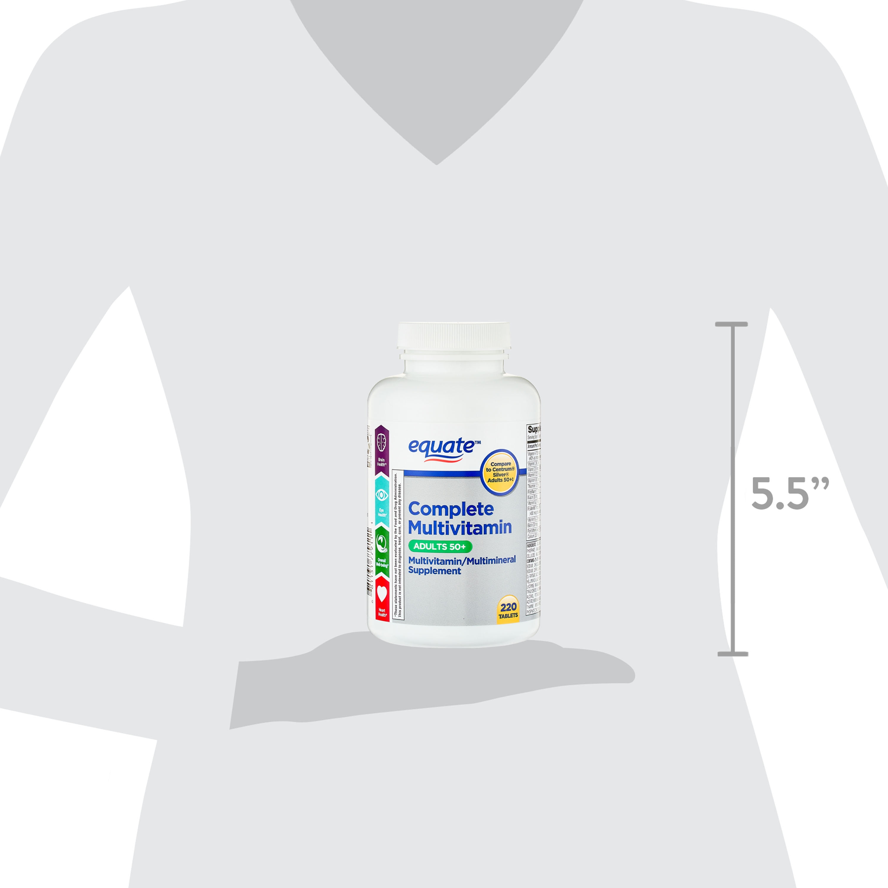 Complete Multivitamin/Multimineral Supplement Tablets, Adults 50+, 220 Count