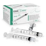 ONE-CARE Sterile Luer-Lock Syringes, 100 Count