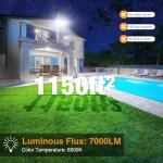 75W Adjustable Outdoor Flood Lights with 7000LM