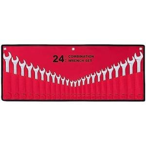 24-Piece Combination Wrench Set with Roll-up Pouch
