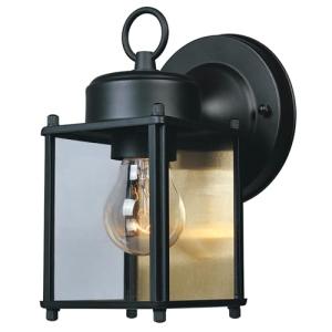 Preston 8 Inch Black Outdoor Wall Lantern