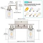 Modern 2-Light Bathroom Vanity Light Fixtures