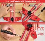 Saker Adjustable Aluminum Sliding T-Square Ruler