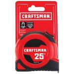 C Craftman 25-Ft Retractable Tape Measure with Fractions