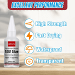 LOOLIFL 502 Super Glue for Wood and Metal