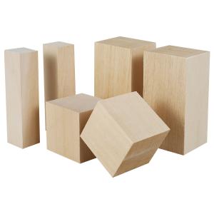 6-Piece Natural Basswood Carving Block Set