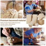 6-Piece Natural Basswood Carving Block Set