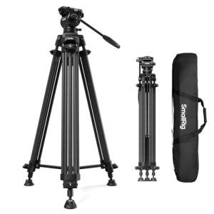 SMALLRIG 73" Carbon Fiber Video Tripod with Fluid Head