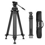 SMALLRIG 73" Carbon Fiber Video Tripod with Fluid Head