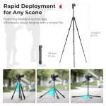 SmallRig 67.7" Aluminum Tripod with Phone Clip