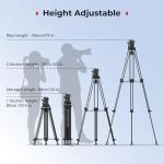 SMALLRIG 73'' Heavy Duty Aluminum Video Tripod