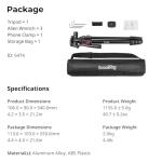 SmallRig 67.7" Aluminum Tripod with Phone Clip